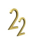Metal street number， 125mm Floating House Number Modern Door Home Outdoor 5 In. Black Golden Numbers Address Plaque Sign Star 0-9 plaques(Black,7)