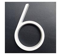 Metal street number, 127mm White Floating Modern House Number White Door Home Address Numbers, For House Digital Outdoor Sign Plates 5 In. #0-9 1pcs(6)