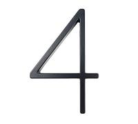 Metal street number， 12cm Floating House Number Letter A B C Door Alphabet Letters Name Plate Dash Slash Sign 5 Inch.Zinc Alloy Black(4)