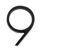 Metal street number, 142mm Modern Number Signs On The Door Extra Large Black Apartment Address And Mailbox Plate #0-9 Front Door Numbers(9)