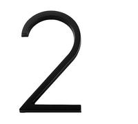 Metal street number, 142mm Modern Number Signs On The Door Extra Large Black Apartment Address And Mailbox Plate #0-9 Front Door Numbers(2)