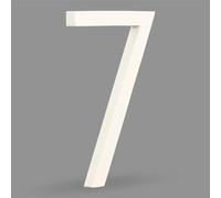 Metal street number, 1pc 6" 15cm Floating House Number White Aluminum Number Metal Address Plate Apartment Door Number Outdoor House Number 0-9 plaques(7)