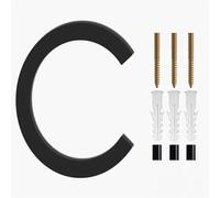 Metal street number, 1PC Floating House Number,Modern Letters Door Alphabet,Home Outdoor Black 3D Numbers Address Door Number Plaques For Wall plaques(C)