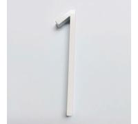 Metal street number, 1pcs 127mm Floating House Number Letters Big Modern, Door Alphabet Home Outdoor White Numbers Address Plaque Dash Slash Sign #0-9(1)