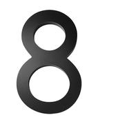 Metal street number, 1PCS Floating House Number,Modern Letters Door Alphabet,Home Outdoor Black 3D Numbers Address Door Number Plaques For Wall Front Door Numbers(8)