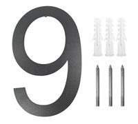 Metal Street Number， 20-25 CM Stainless Steel Digital Door Alphabet Exterior House Number Inches Numbers Address Plaque Signs Front Door Numbers(10 Inches (25 cm) Number 9)
