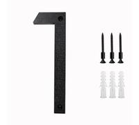 Metal street number， 200mm/8 In Floating House Number ABS Black Relief Numbers Address Sign 0-9 Letters Big Modern Door Plates Home Outdoor Numeros plaques(1)