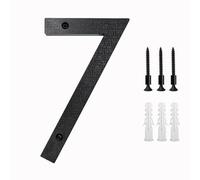 Metal street number， 200mm/8 In Floating House Number ABS Black Relief Numbers Address Sign 0-9 Letters Big Modern Door Plates Home Outdoor Numeros plaques(7)