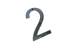 Metal street number, 50mm Stainless Steel With Screws Metal Digital Label Doorplate Door Plaque Number Signs For Mailbox Street Numbers Front Door Numbers(Number 2)