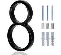 Metal street number, 5inch Floating Zinc Alloy Black Modern Number Signs On The Door Apartment Mailbox Address Plate Sign With Nail Kit plaques(8)