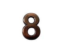 Metal Street Number， Bronze Digits 0-9 Number Sticker Plating Digital Metal Building Door Address Floor Number Hotel Number Sticker Plate Sign Front Door Numbers(8)