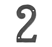 Metal street number， Retro 3D Metal Digital Numbers Cast Iron House Sign Door Plate DIY Cafe Wall Courtyard Decor Creative Sign Front Door Numbers(2)