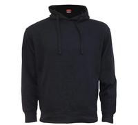 Metal Streetwear Plain Side Pocket Hoodie Spiral Direct Black S