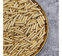 Metal Sugar Needle Shaped Sugar Beads Gold Silver Cake Decoration Donut Baking Holiday Party Dessert Decoration Decoration (Color : Gold needle, Size : 50g)