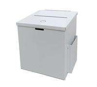 Metal Suggestion Box with Lock & 2 Keys Wall Mount or Tabletop Donation Collection Box with Side Pocket Locked Offering Box for Church Office Fundraising & Comment Forms