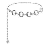 Metal Sunflower Waist Chain Belt Bikini Sun Moon Flower Waist Chains Jewelry Summer Beach Waist Belly Chain Adjustable Body Link Belt for Women, L, Metal, No Gemstone