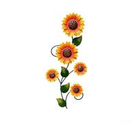 Metal Sunflower Wall Hanging for Indoor and Outdoor Decor Featuring Traditional Forging Techniques and Smooth Edges