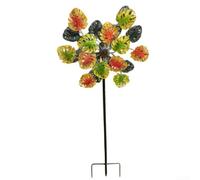 Metal Sunflower Windmill, For Outdoor Garden And Yard Decoration Iron Construction Weather Resistant for Patio Use