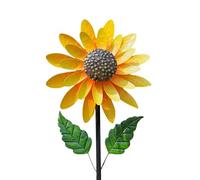 Metal Sunflower Windmill, Sunflower Left Outside For A Long Time Under The Rain And Snow Sunflower Pinwheels Solar Wind Spinners For Yard And Garden