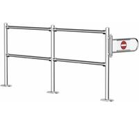 Metal Supermarket Entrance Door Barrier, Manual Opening Pedestrian Safety Gate, Automatic Closing Guardrail for Warehouse Security, Strong and Design