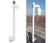 Metal Surveillance Security Camera Mount Bracket, Wall Mount for Dome/Gun Cameras, Universal Pole, Wide View Monitoring Rod for Shed Barn
