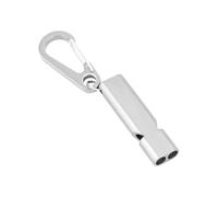Metal Survival Whistle, Double Tube Safety Whistle, Outdoor Whistle, High-Strength Durable Whistle With D Buckle, Camping And Hiking, Lightweight Design For Outdoor Adventures