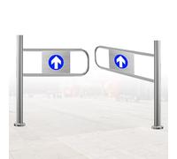 Metal Swing Gate for Entrance Security,Automatic Rebound Swing Gates with Hand Push Design,Spring-Loaded Automatic Closure 1-Way Door,Commercial Grade-Only Be Pushed in But Not Out(200 * 100cm)