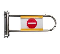 Metal Swing Safety Gate for Supermarket - Spring-Loaded One-Way Import/Export Entrance Automatic Closing Pedestrian Access Door Cashier Counter (Silver 55-80CM)