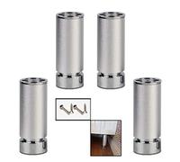 Metal Table Legs,Height Adjustable Replacement Furniture Legs,Aluminum Alloy Cabinets Sofa Cabinet Feet,Coffee Table Feet,Furniture Hardware,with Screw,4 Pcs, 35cm/13.8in