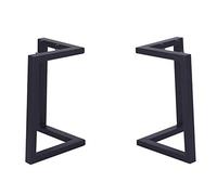 Metal Table Legs, Thicken Iron Furniture Legs, V-Shaped Support, Adjustable Height, Stable Design, Square Tube, No-Slip Mat, Suitable for Various Applications