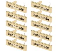 Metal Tags, 10PCS 1.6x0.5 Metal Tags for Labeling Clothes Jeans Shoes Bags, Rectangle Bag Labels, DIY Craft Sewing Labels Metal Tags for Labeling Bag Labels Sewing Labels