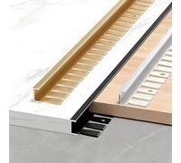 Metal Teeth Shape Gaps Trim, Aluminum Floor Transition Strip, For Wall Edge Guard, Decor Thresholds Cover For Hardwood/Concrete(White,8mm/0.31in(3pcs))
