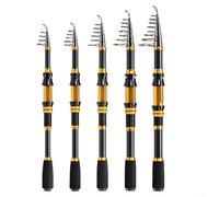 Metal telescopic fishing rod for adjustable For sea fishing from 1 8m to 3 0m, designed with heat dissipation and secure reinforcement rings to protect fishing line (1.8m)