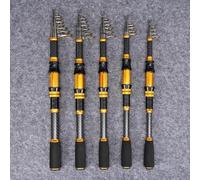 Metal telescopic fishing rod for sea fishing, adjustable from 1 8m to 3 0m with heat dissipation features and firm reinforcement for smooth line operation (2.4m)