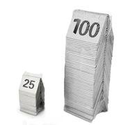 Metal Tent Style Stackable Table Numbers, Tent Style Table Number Cards, Restaurant Digital Number Plate, Double Sided, for Wedding Restaurant Seating Cafes Party Banquet(51-100 (5x4cm))