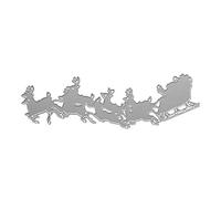 Metal The Elk Pulled The Sleigh Cutting Dies, Christmas Elk Die Cuts Embossing Stencils Template Mould for Card Scrapbooking and DIY Craft
