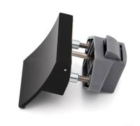Metal Thread Cupboard Locker Drawer Catch Lock Mechanism for Motorhome Caravan Replacement Parts Zinc Alloy Nylon Material Black 50x48.5mm Size Fits 14-17mm Door Panel 7mm Opening
