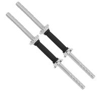 Metal Threaded Dumbbell Handles Rubber Grip - 24 x 1 inch