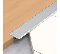 Metal Threshold-Transition-Strip, 2.9FT T Trim Molding Flat Divider for Joining Gaps of Laminate Planks Tile(Silver,6 * 90cm/2.4 * 36in)