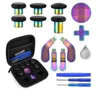 Metal Thumbsticks for Xbox Elite Wireless Controller Series 2，package Includes 1 Case , 4 Paddles, 2 D-Pads, 6 Swap Thumbsticks, for Xbox One Elite Series 2 Core Replacement Parts（Gradient color）