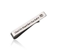 Metal Tie Clips for Men Birthday Gifts for Dad Grandpa Husband Engraved Tie Clip for Men, S, Non-Precious Metal, No Gemstone