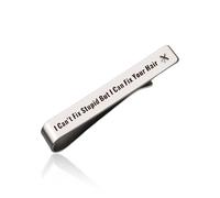Metal Tie Clips for Men Birthday Gifts for Dad Grandpa Husband Engraved Tie Clip for Men, S, Non-Precious Metal, No Gemstone