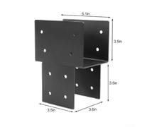 Metal TieDown Post Cap Bracket For 4x4 For Gazebo Posts With Interior 3 5 X 3 5 Inch, Heavy Duty Support For Outdoor Wood Structures And Patios(1pcs)