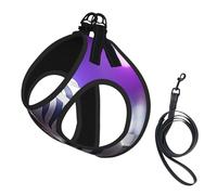 Metal Tiger Head Dog Harness - Breathable, Reflective, And Adjustable Pet Vest, Suitable For Small Cats And Dogs