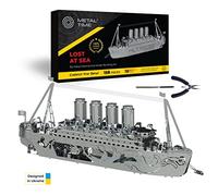 METAL-TIME 3D Titanic Model, Lost at SEA, Titanic Scale Model, Metal Model Kits to Build, Unique 3D Brain Teaser Collectors Gifts with Toolbox.