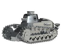 METAL-TIME Nimble Fighter Tank, Tank FT-17 Model, Metal FT-17 Tank Model, 3D Puzzle Building Crafts, Collectible Figurine, Stainless Steel DIY Construction with Toolbox, 179 Pieces.