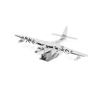 METAL-TIME Spruce Goose, Hughes H-4 Hercules Spruce Goose Static Model, 26 Pieces, Silver, Easy Assembly, Steel Material