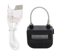 Metal Timer Lock LCD Display, Waterproof USB Rechargeable Time-lock Anti-Addiction Electronic Lock For Restraint Applications(Black)