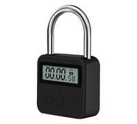 Metal Timer Lock, Usb Rechargeable Lcd Display Timer Padlock, Up To Ninety-Nine Hours, For Kitchen Cabinets, Phones, Snack, Game Consoles