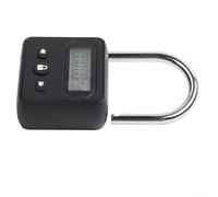Metal Timing Padlock with LCD Display & White Backlight, USB-Rechargeable Digital Timer Lock for 999-Hour Countdown, Auto- Function, Splash-P